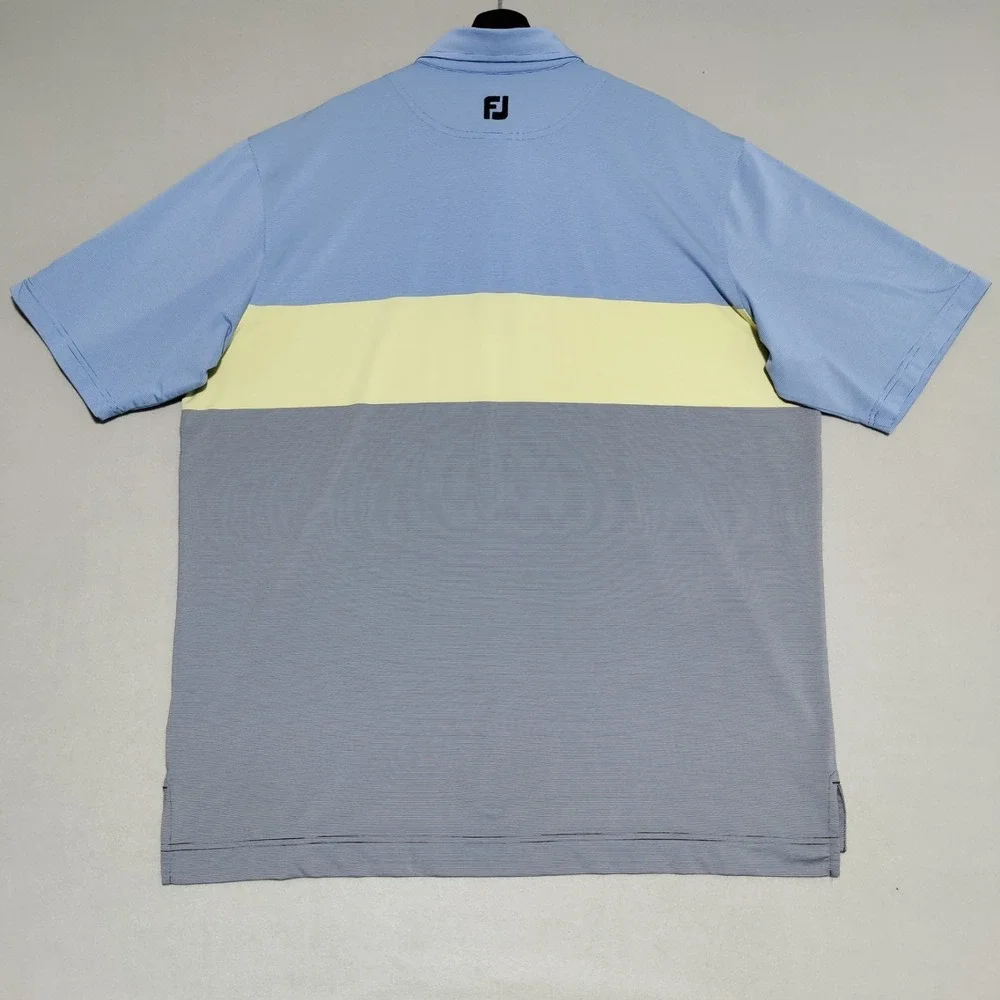 Footjoy Golf Polo The Players Men's XXL Striped Colorblock Performance Stretch - Picture 3 of 16